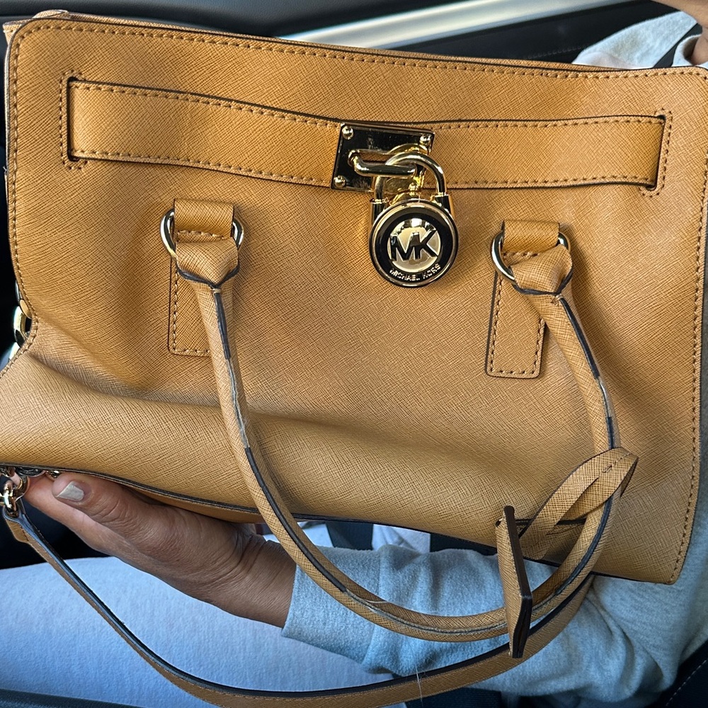 Michael Kors Camel Leather Satchel